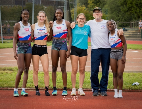 Athlétisme - Equipe dames U18 relais 4x100m 