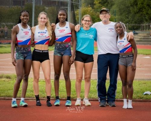 Athlétisme - Equipe dames U18 relais 4x100m 